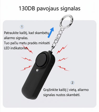 Raktų Pakabukas Asmeninė Signalizacija 130 dB Taktika24