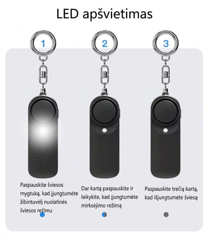 Raktų Pakabukas Asmeninė Signalizacija 130 dB Taktika24