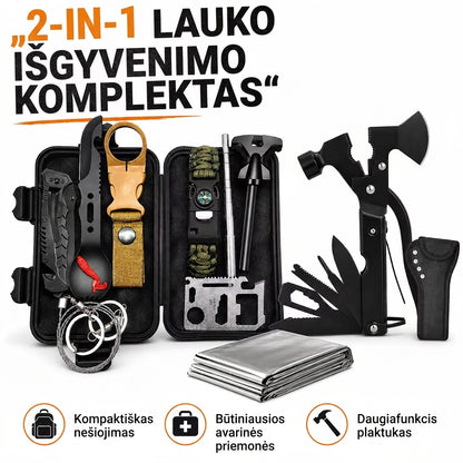 Avarinis EDC Išgyvenimo ir Daugiafunkcis Įrankių Rinkinys Taktika24