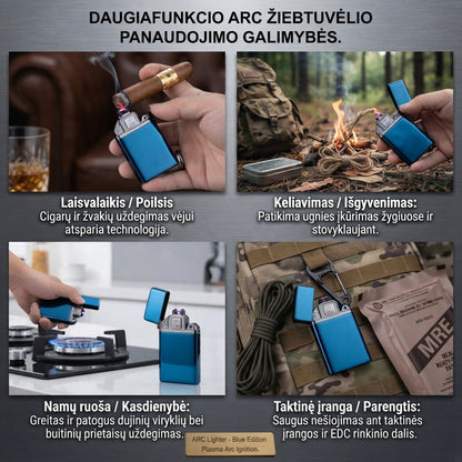 Vėjui atsparus USB plazminis žiebtuvėlis Taktika24