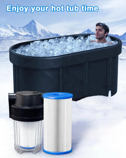 20 Micron 5" x 2.5" Water Filter Replacement Cold Plunge Filter Cartridget Ice Bath Water Filter 5" x 2.5" Cold Plunge Filter