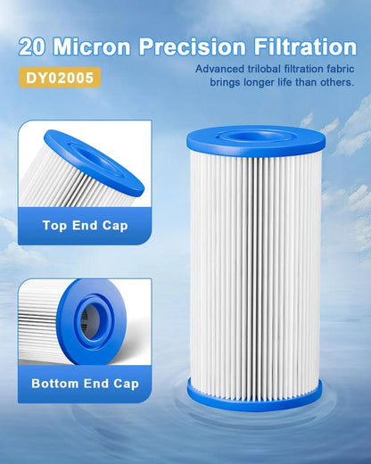 20 Micron 5" x 2.5" Water Filter Replacement Cold Plunge Filter Cartridget Ice Bath Water Filter 5" x 2.5" Cold Plunge Filter