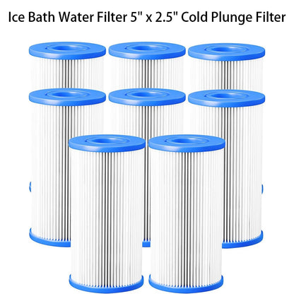 20 Micron 5" x 2.5" Water Filter Replacement Cold Plunge Filter Cartridget Ice Bath Water Filter 5" x 2.5" Cold Plunge Filter