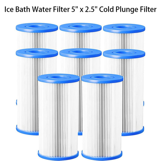 20 Micron 5" x 2.5" Water Filter Replacement Cold Plunge Filter Cartridget Ice Bath Water Filter 5" x 2.5" Cold Plunge Filter